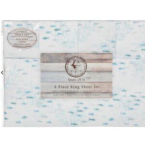 Panama Jack King Size 6 Pc Swimming Fish Sheet Set